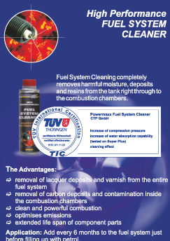 Fuel system cleaner.